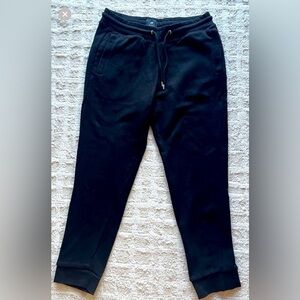 H&M Black Joggers with Tapered Ankle and Elastic Waistband